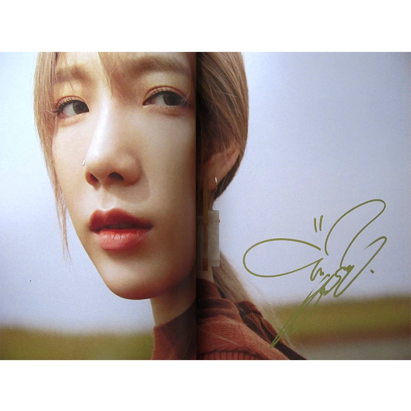 Ручной Подпись SNSD Taeyeon autographed 2 й сольный альбом цель CD + подпись фото Делюкс