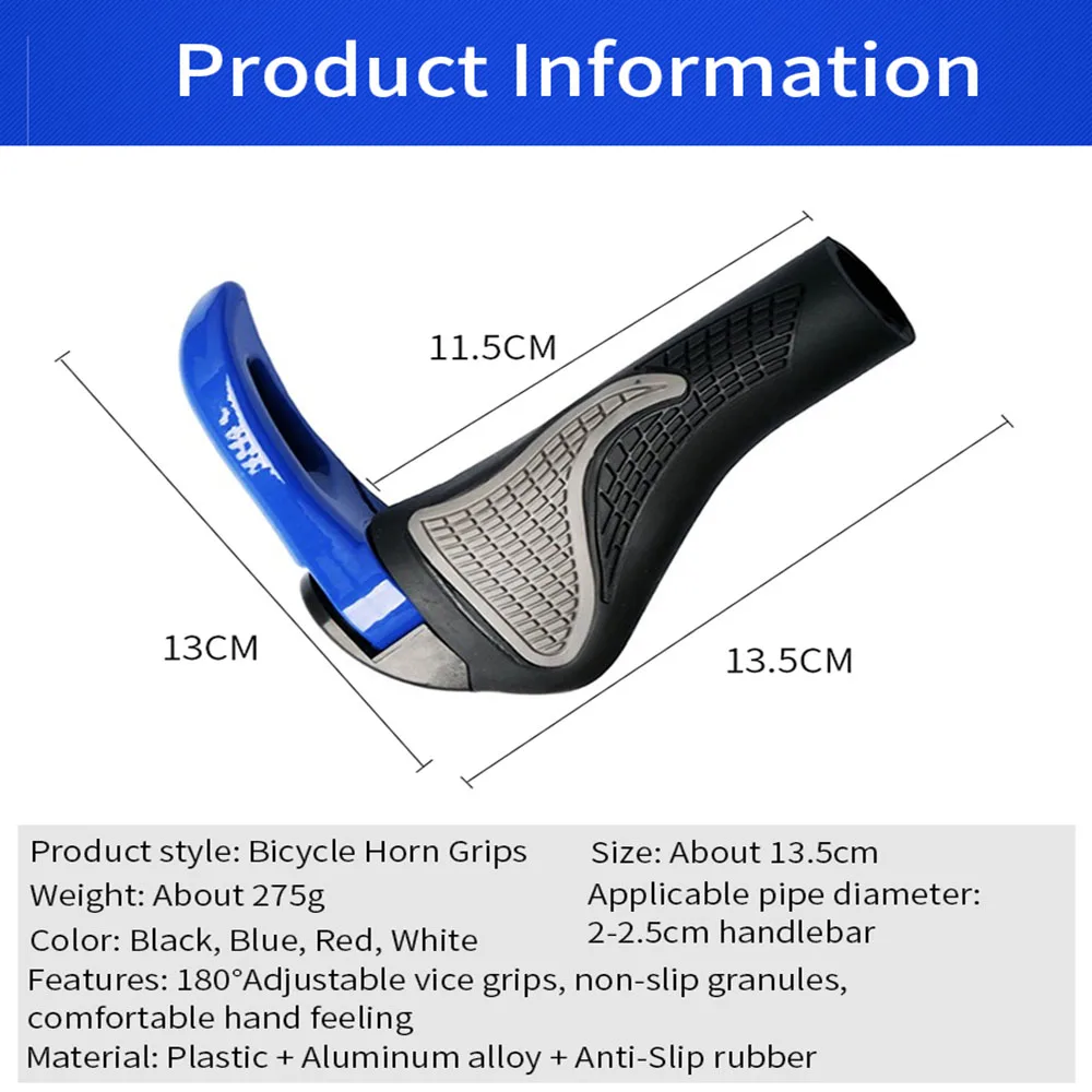 

1 Pair MTB Bike Grips Anti-Skid Ergonomic Bicycle Grips Bike Bar ends Handlebars Rubber Push On Bicycle Parts Cycling Gripsarts