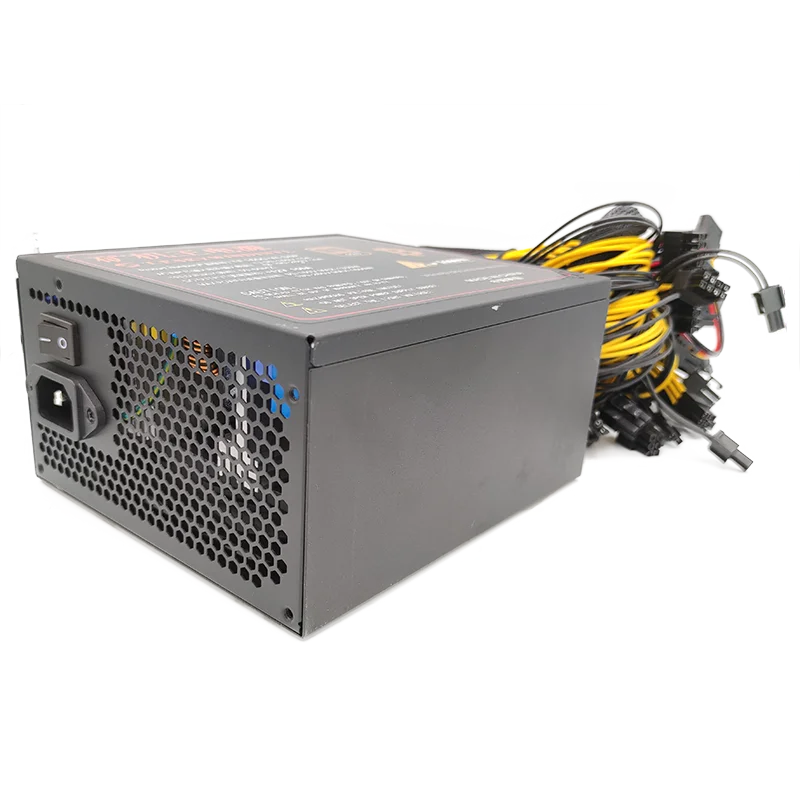 Блок питания для майнинга биткоинов asic 1600 Вт ATX компьютерный ПК блок BTC/ETH 6 GPU