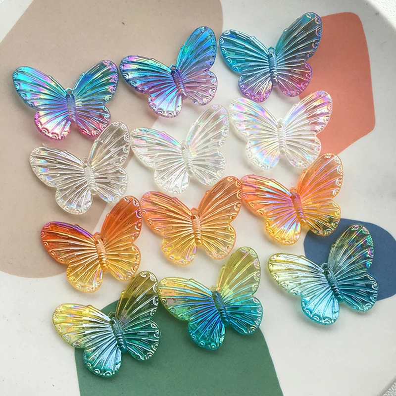 

4pcs/lot DIY Bling Butterfly Resin Rhinestone Flatback DIY Wedding Decoration