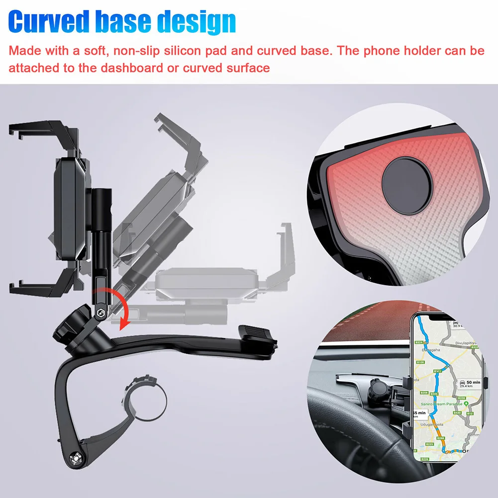 

Universal Car Holder 360 Degree Adjustable One Hand Operation Control Mount Bracket For Mobile Phone For IPhone Samsung GPS