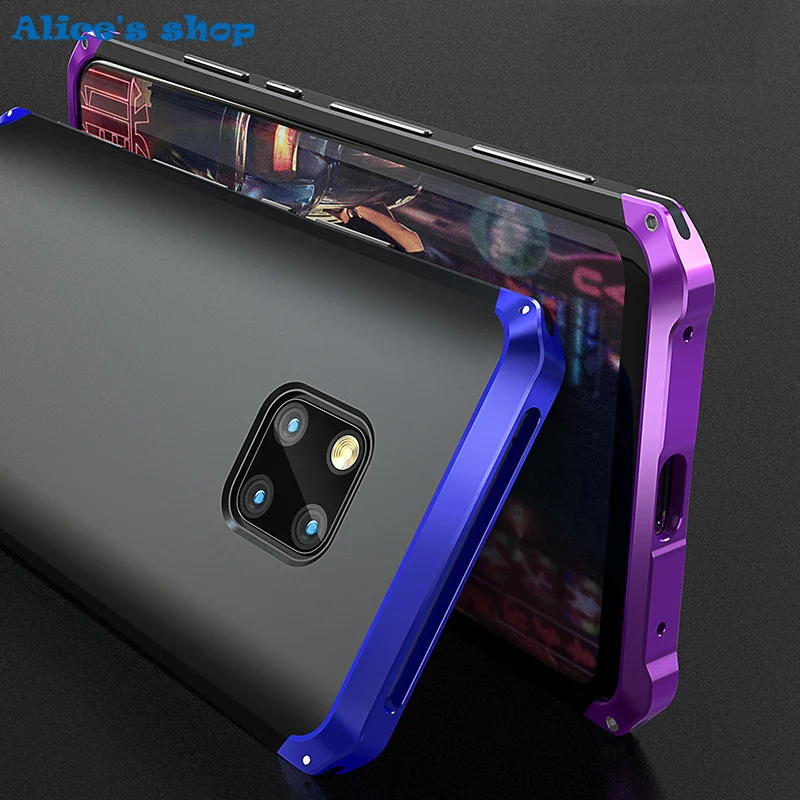 Жесткий чехол для Huawei Mate 20/ Pro/ X из алюминия и гибрида поликарбоната с полной