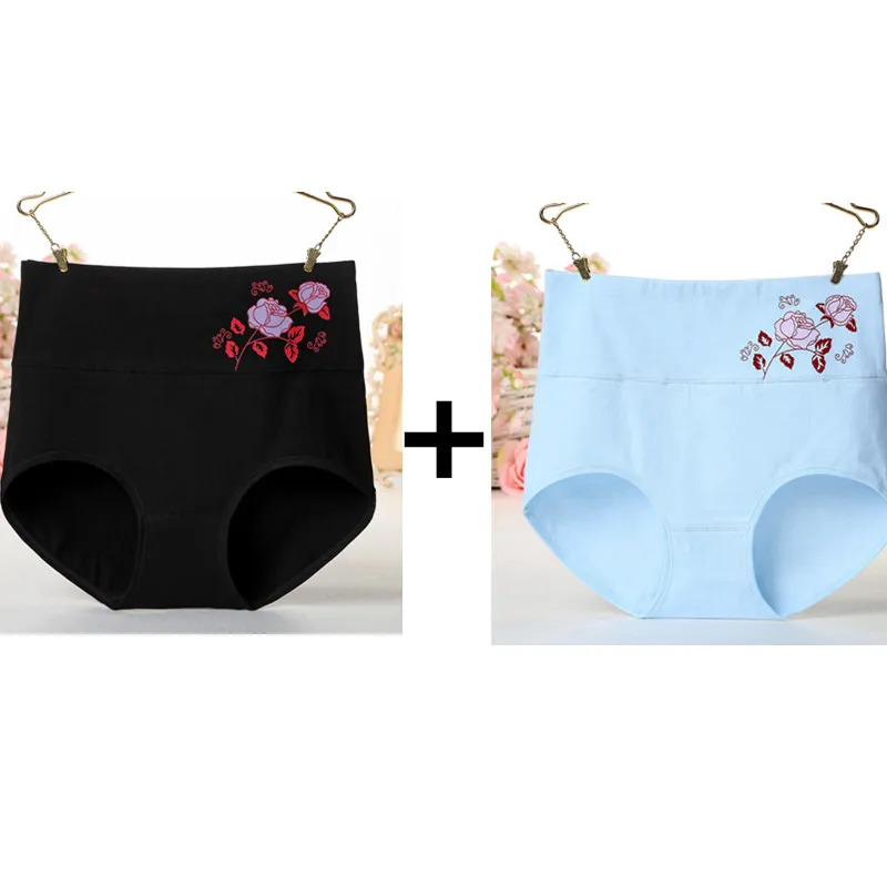 2pcs black blue Женские шорты с высокой талией бесшовный корсет белье для похудения и коррекции фигуры формирователь тела женское нижнее белье пояс Корректирующее белье брюки - Цвет: 2pcs black blue
