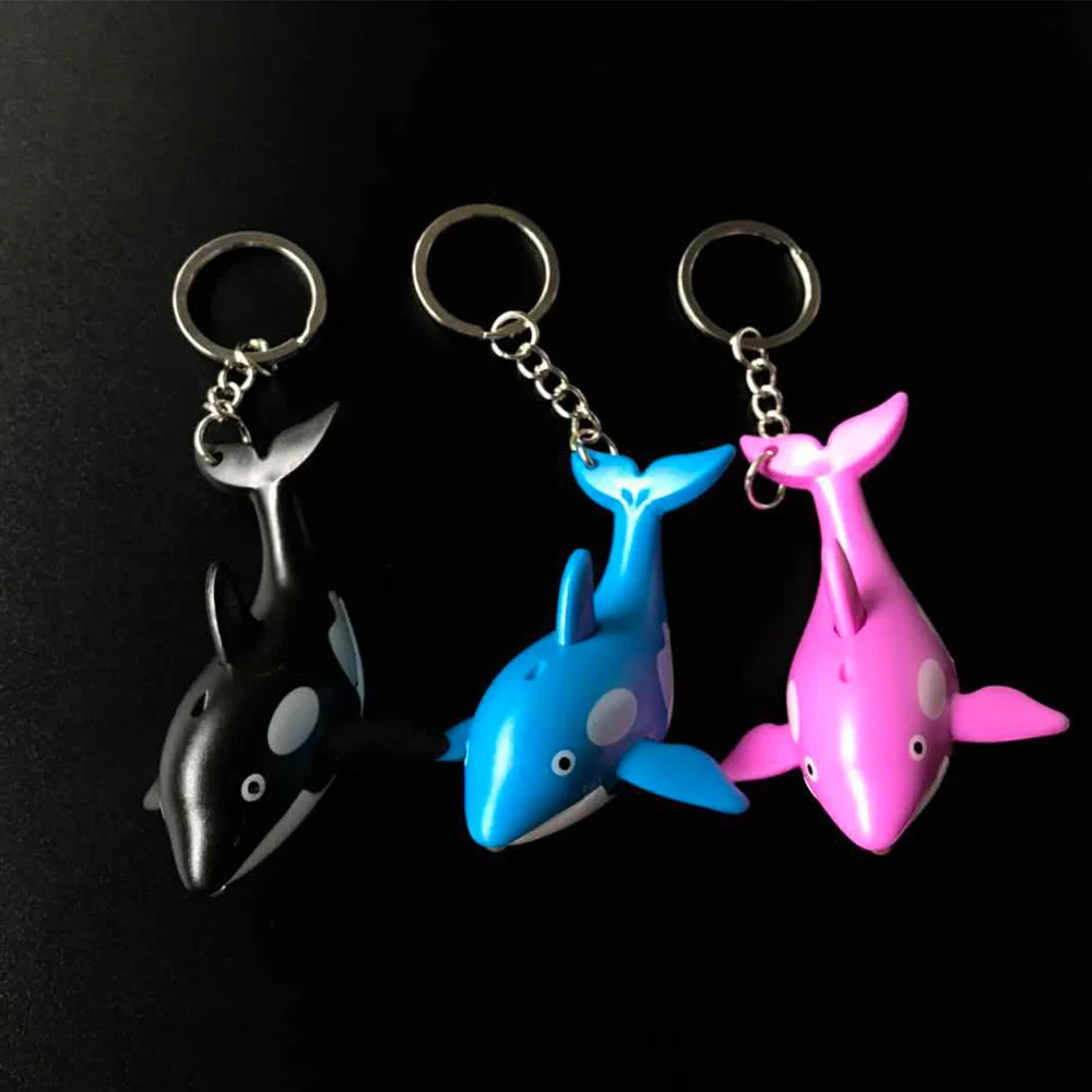 Креативный милый КИТ светодиодный брелок светящийся вокальный мини фонарик