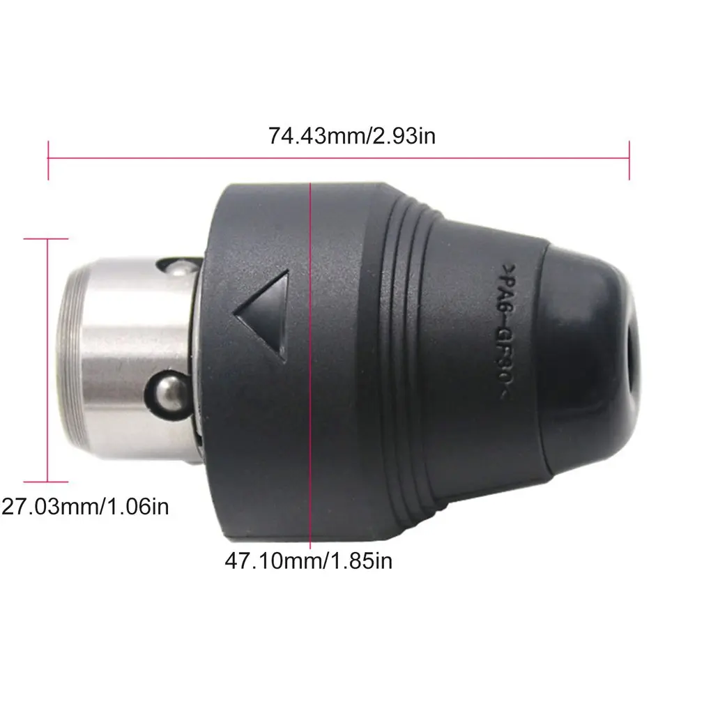 

Replacement SDS Quick Change Drill chuck For Electric Hammer GBH2-26DFR/GBH2-28DFV/GBH2-4-32DFR Black