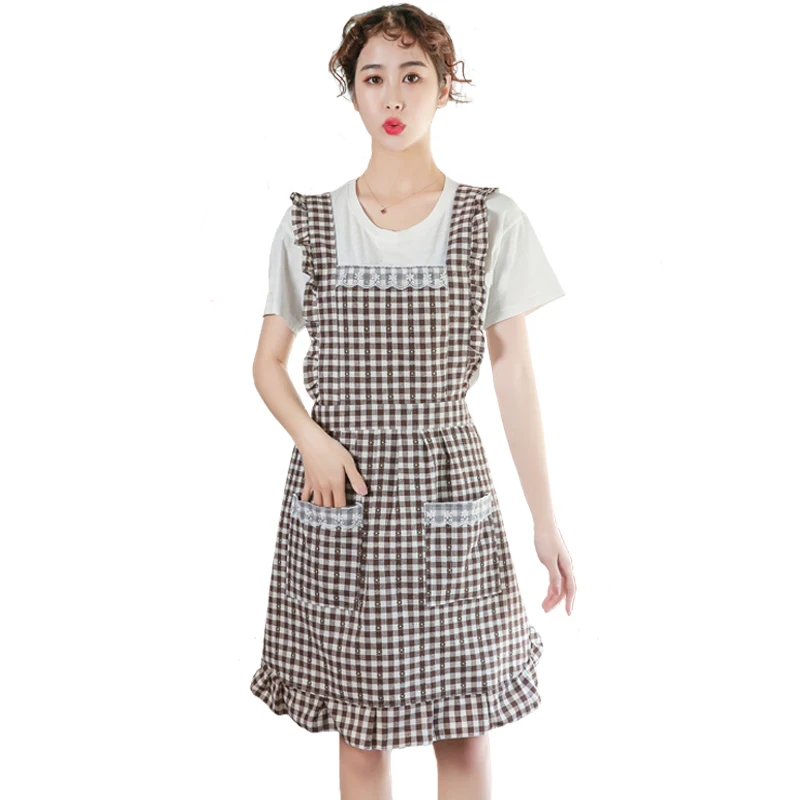 Фартук женский хлопковый водонепроницаемый маслостойкий для кухни Милая Талия