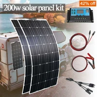 cheap panel solar 12v mono flexible solar panel 1000w kit 100w 200w for home car rv boat with controller