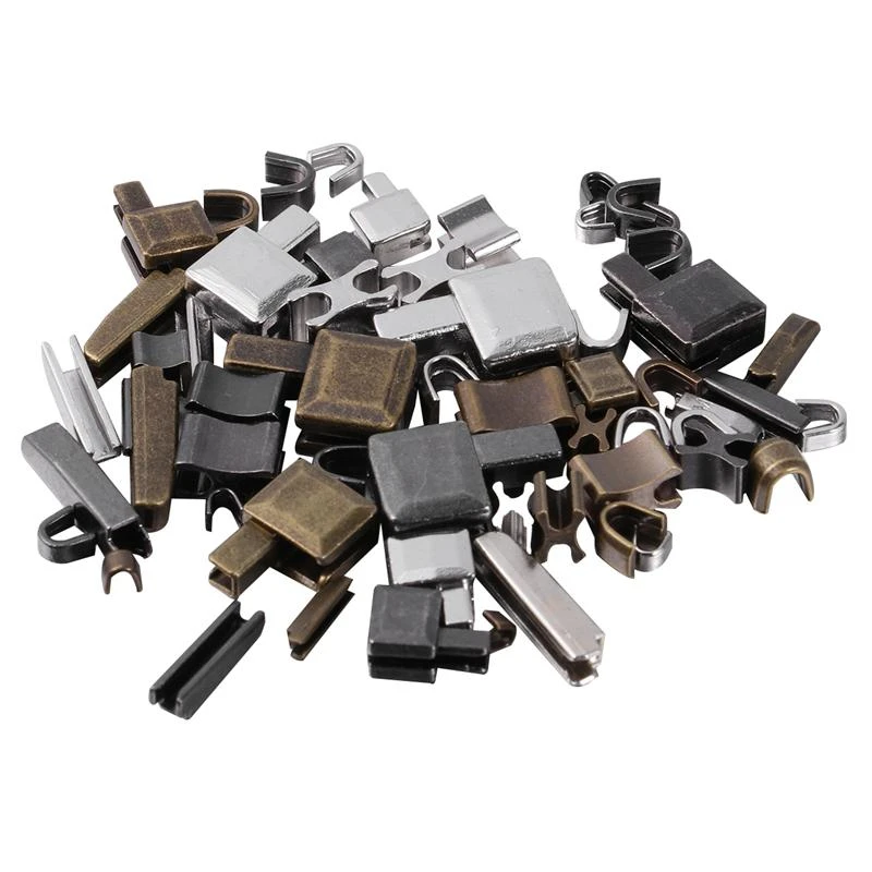 24Set Metal Zipper Repair Kit Head Sliders Retainer Insertion Pin Top Stop Accessories Plug for Sewing Bag Coat | Дом и сад