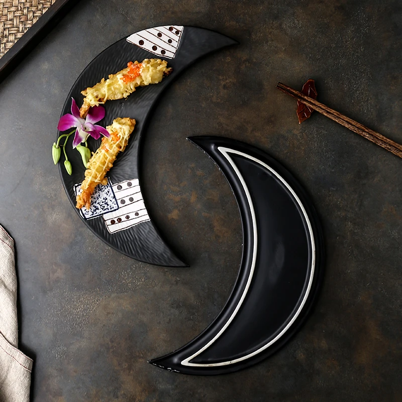 Креативная керамическая тарелка FANCITY для суши в виде Луны сашими коммерческая