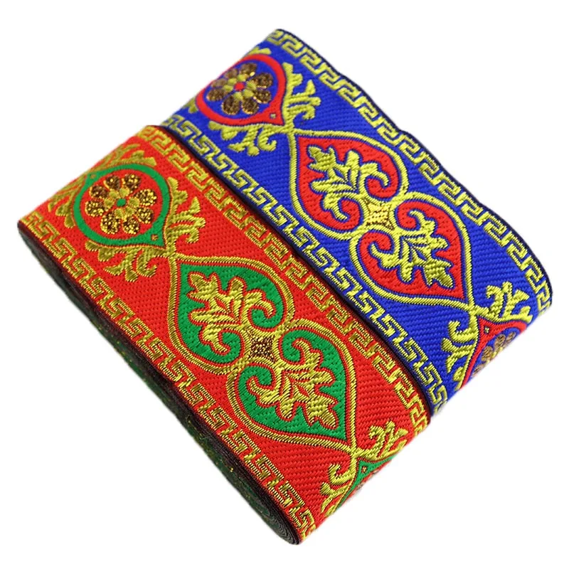 7 ярдов 5 см тканые жаккардовые ленты с рисунком персикового сердца кружевная