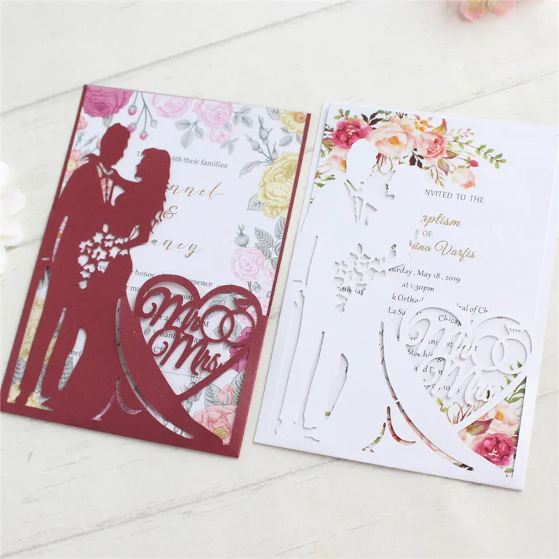 Приглашение из золотой фольги на свадьбу день рождения свадебная открытка с