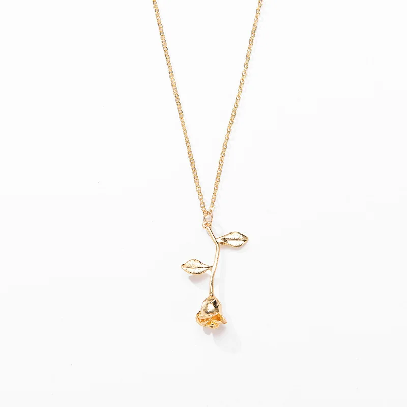 Золотое розовое модное ожерелье s для женщин цепочка звено подвеска подарок