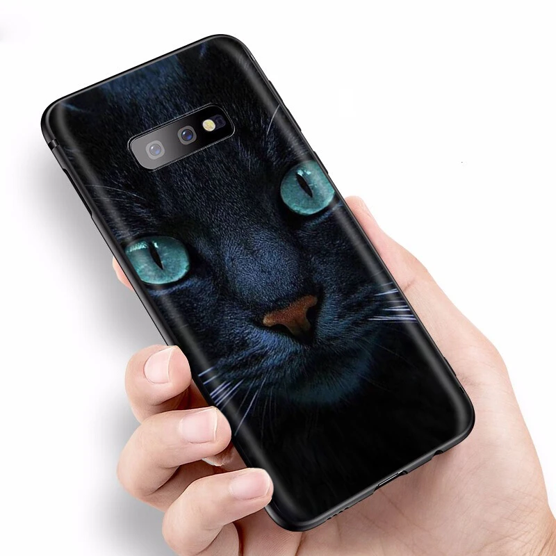 Милый мягкий силиконовый чехол YIMAOC Cat Kitty Blue Eyes для Samsung Galaxy S6 S7 Edge S8 S9 Plus A3 A5 A6 Note 8 9 |