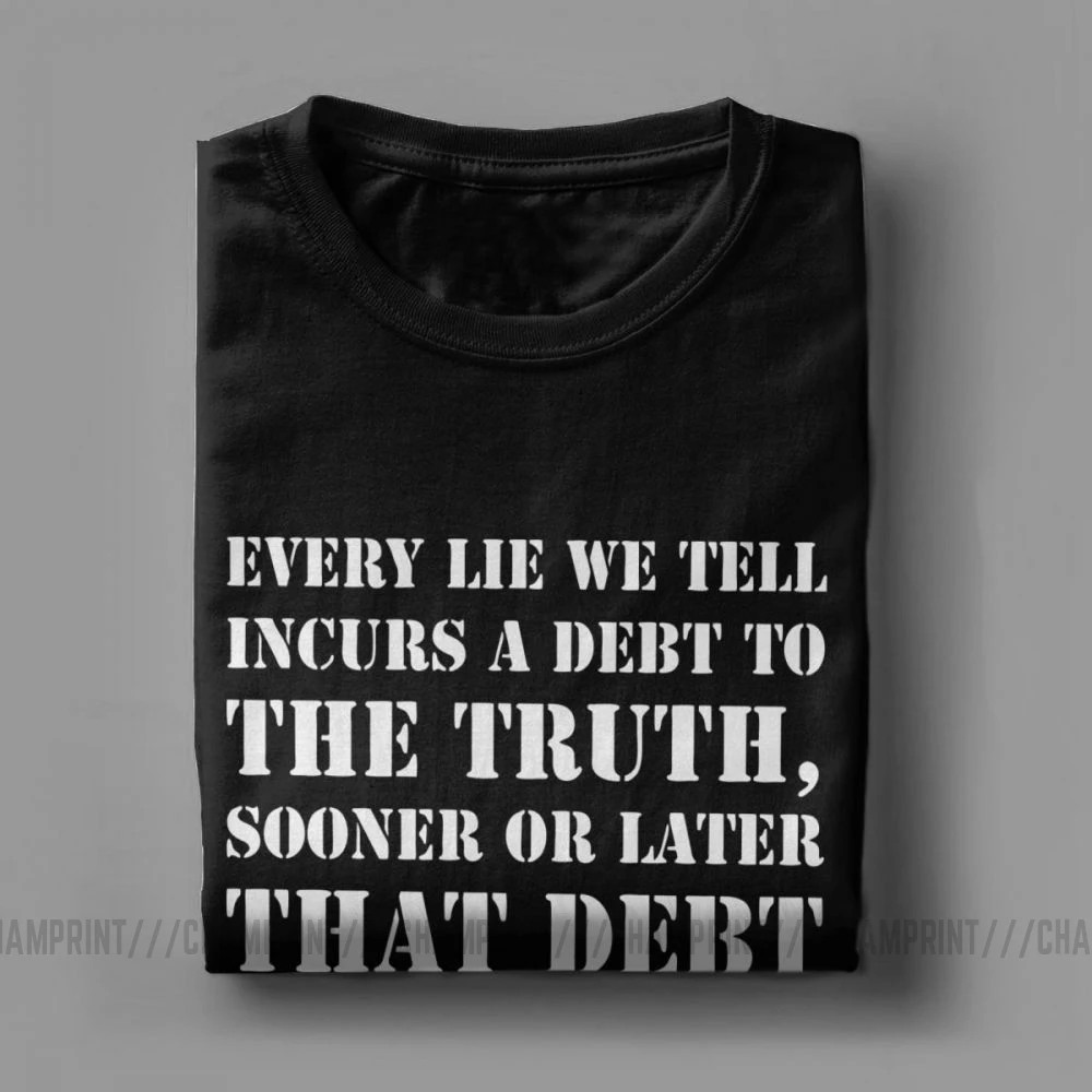 Мужская футболка из чистого хлопка с коротким рукавом Every Lie We Tell|Мужские