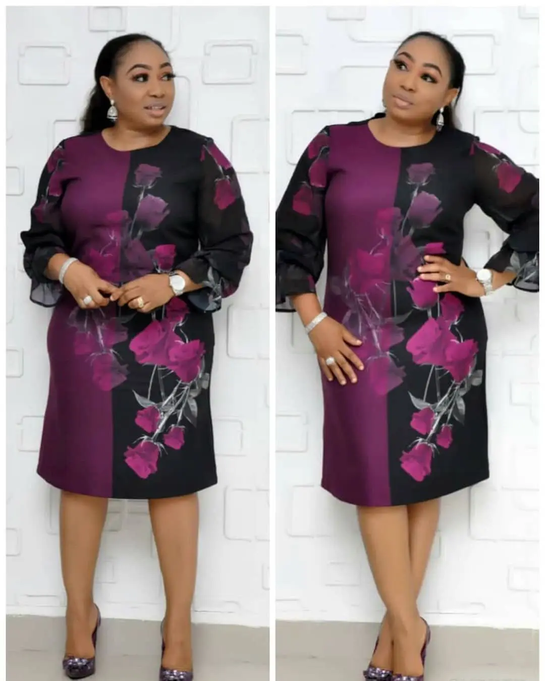 Осень 2019 элегантное модное платье в африканском стиле для женщин с рисунком