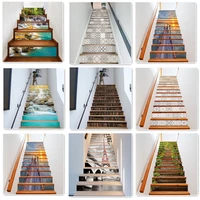 613 pcs modern splicing art staircase stair riser floor sticker self adhesive diy stairway waterproof pvc wall decal home decor