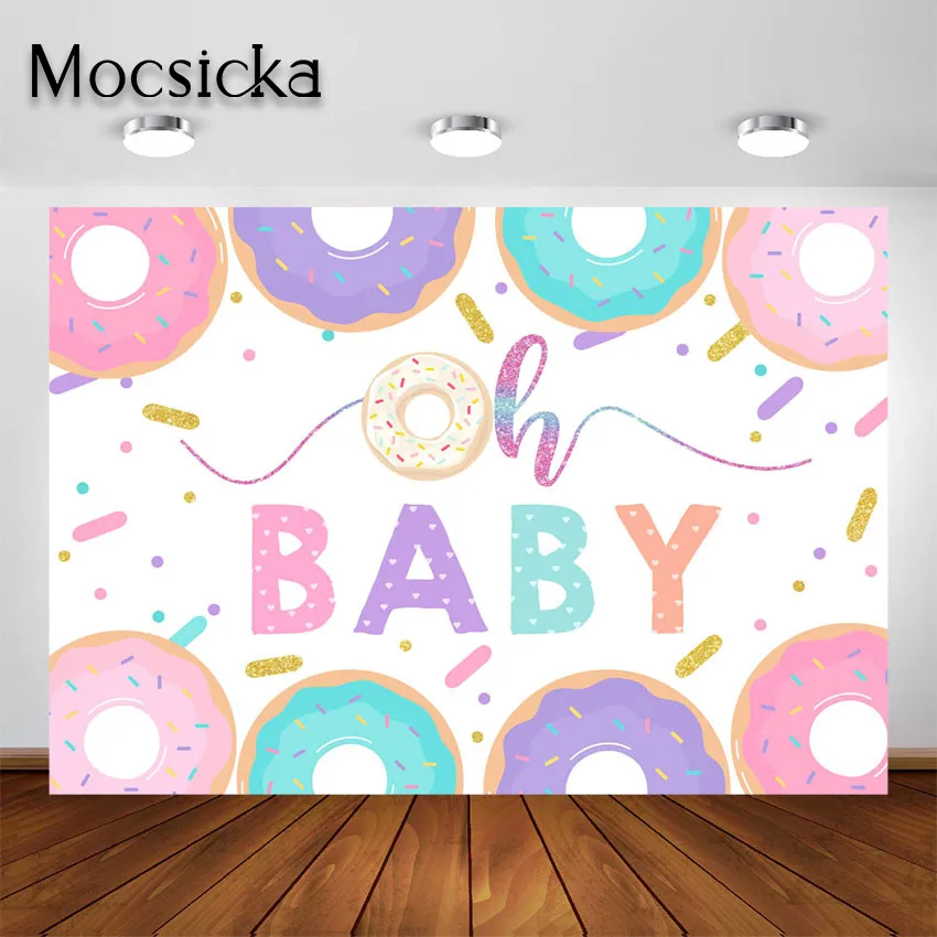

Mocsicka детский фон для фотосъемки с изображением пончиков и конфетти