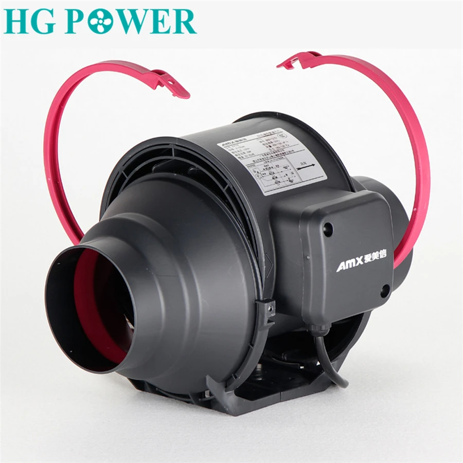 

4'' 6â€˜â€™ Home Silent Inline Fan 220V Bathroom Ventilation Kitchen Hood Exhaust Extractor Blower for Toilet Ventilator Household