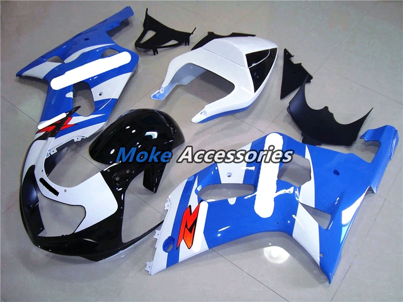 

Motorcycle Fairings Kit Fit For gsxr600/750 2001 2002 2003 Bodywork Set High Quality Abs Injection New Whtie Blue