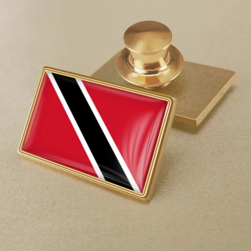 Герб Тринидад и Тобаго карта национальный флаг эмблема брошь значки нагрудные