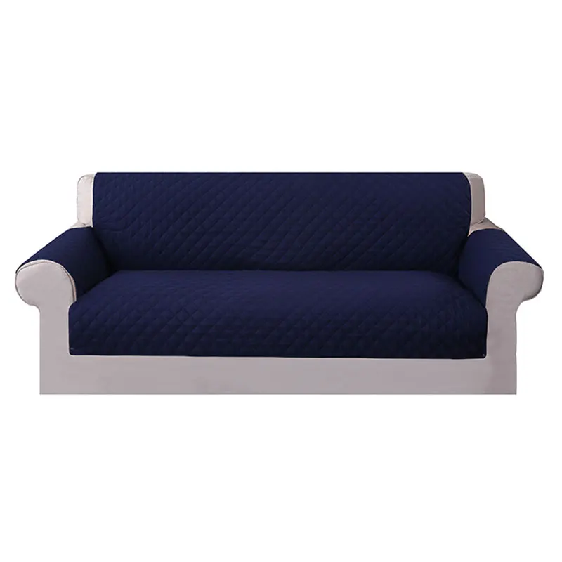 navy blue Чехлы для диванов для гостиной современный чехол для кресел сплошной цвет два и три сиденья чехлы для диванов SA47070 - Цвет: navy blue