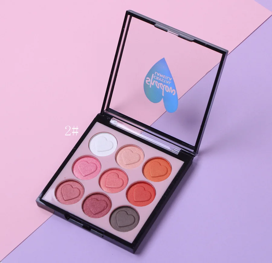 Kiss beauty 9 цветов Тени для век мерцающие матовые цветные блестки палитра макияжа