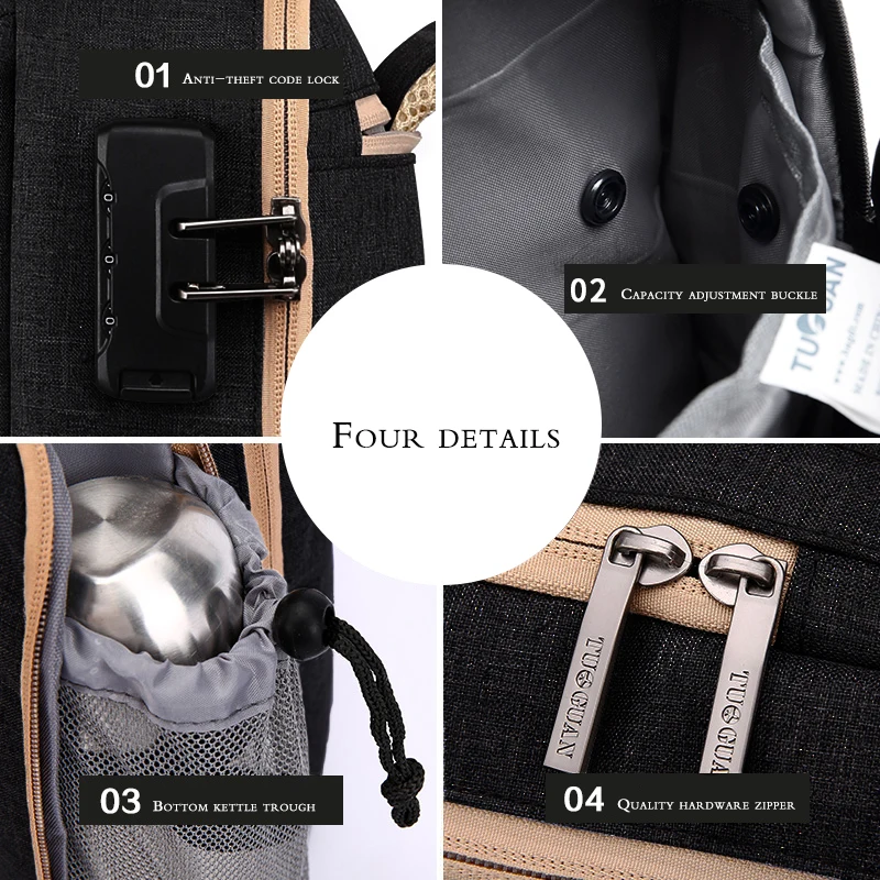 Новый водонепроницаемый рюкзак OUBDAR 2020 многофункциональная школьная сумка с