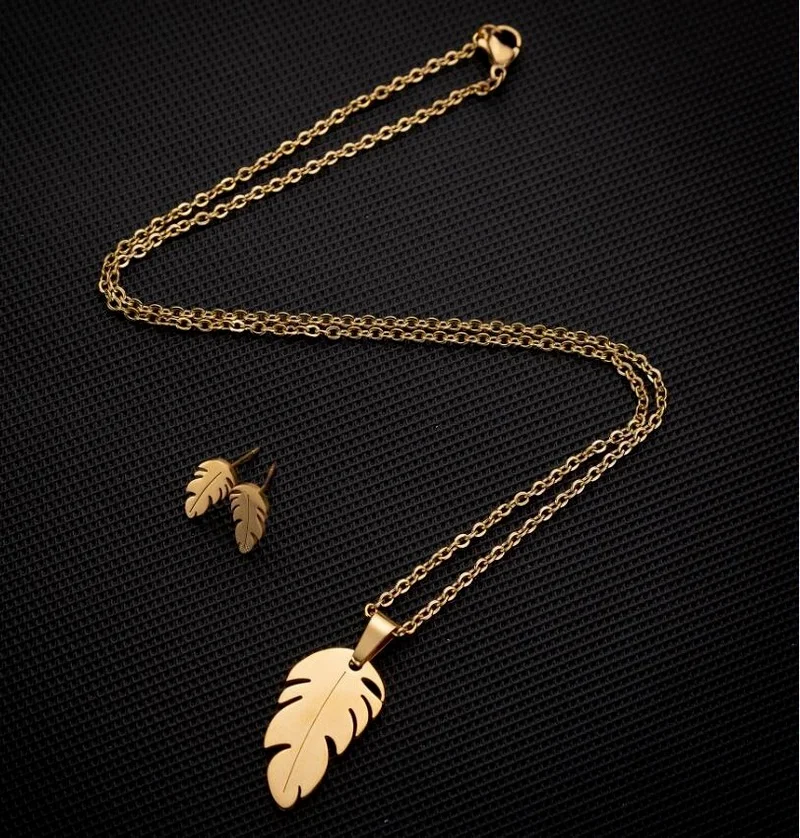 Комплект из колье и серёг нержавеющей стали | Украшения аксессуары