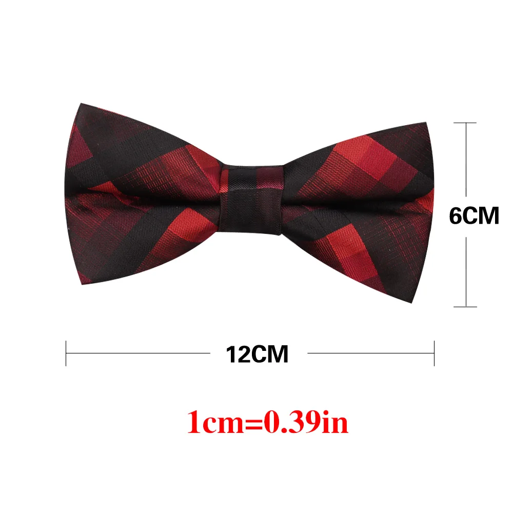 Галстук бабочка в клетку для мужчин Модный классический галстук из полиэстера