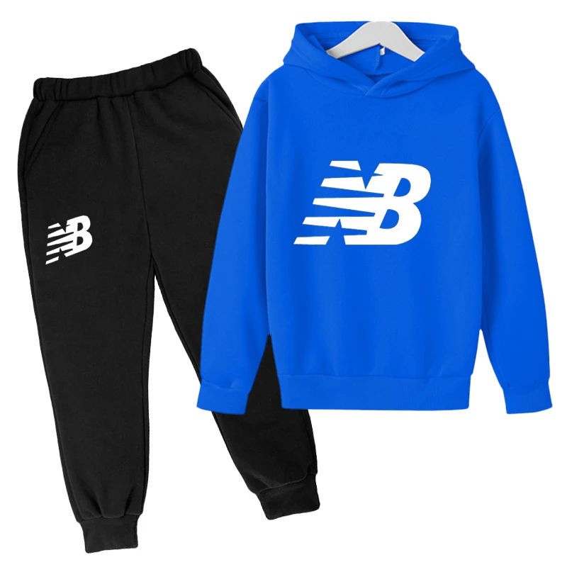 

Boy's Suit 4-14 Years Old Spring and Autumn Children's Sportswear Girl Suit Hoodie + Pants Casual Suit 2021 New Clothing