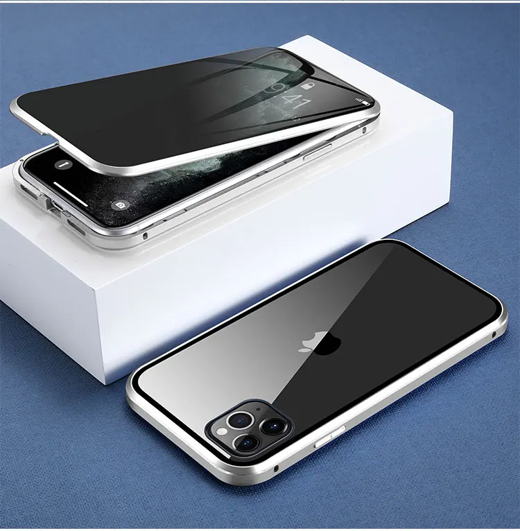 Чехол KISS, магнитный стеклянный чехол для iPhone 11, XR, XS, чехол, Анти-шпион, 360, защитный чехол на магните для iPhone 11 Pro, 6 S, 7, 8, чехол