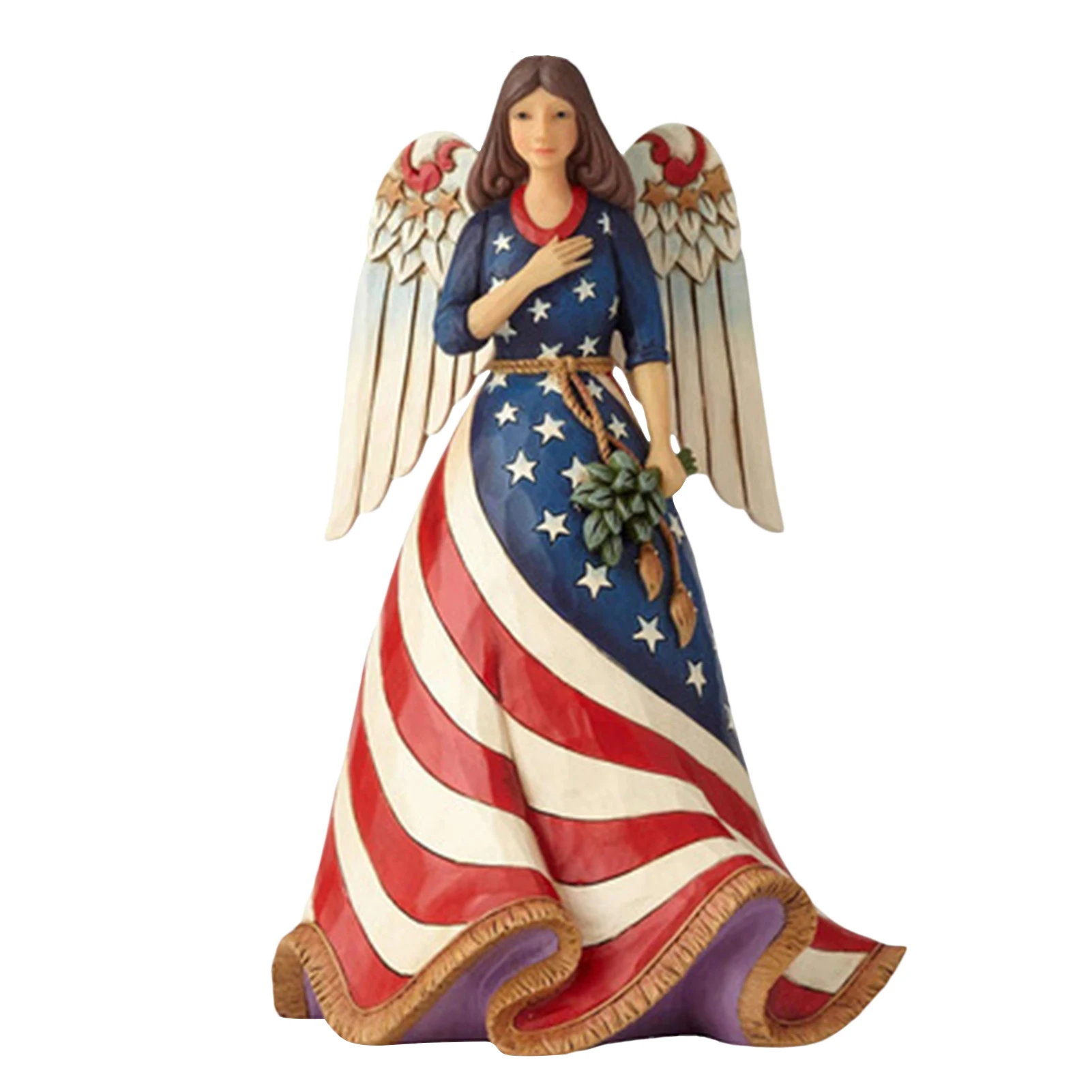 

Female Angel Decoration Innovative Unique Resin Statue Good Spirit Commemorate Patriot Exclusive Design Meticulously Carved