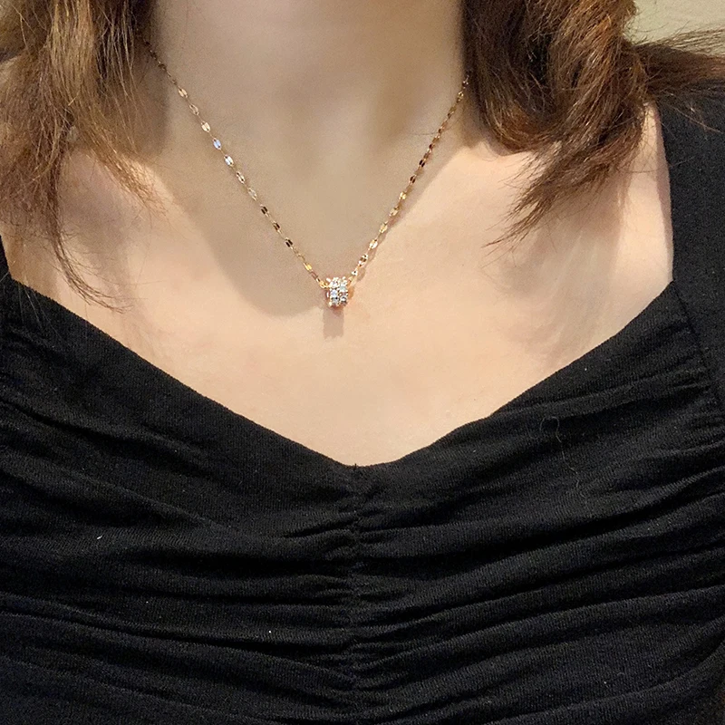 INS крутой стиль простой темперамент микро инкрустация Стразы счастливые бусины