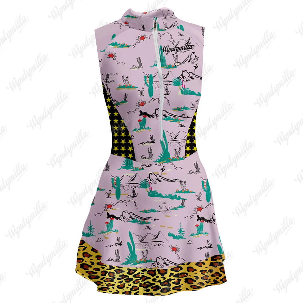 Женская велосипедная юбка с цветочным принтом без рукавов