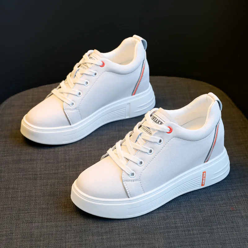 

Women's Shoes Platform Round Toe Increas Height Modis Casual Female Sneakers Clogs Small New Summer 2021 Cross Lace-Up Basic Cro