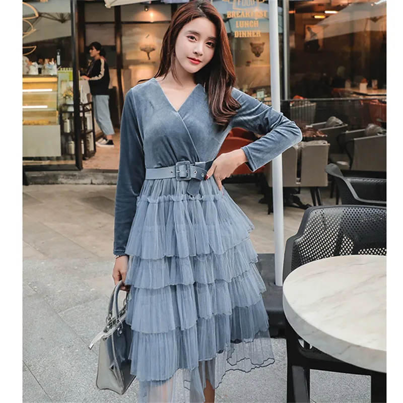 Плиссированное с поясом зимнее элегантное ТРАПЕЦИЕВИДНОЕ повседневное вечернее