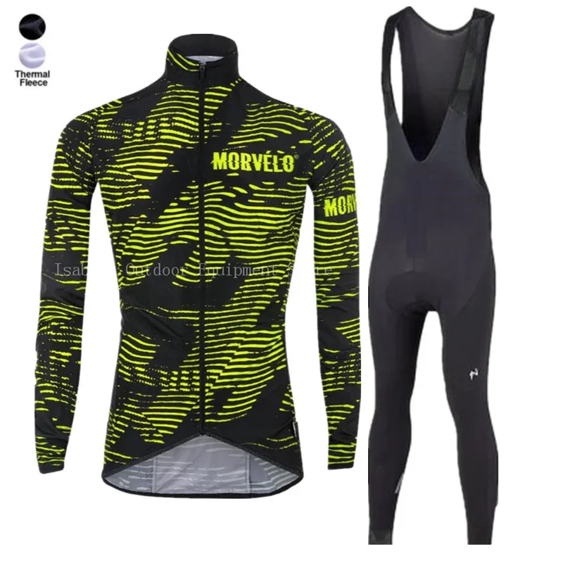 Теплая зимняя флисовая одежда для велоспорта morвело 2020 мужской костюм из Джерси