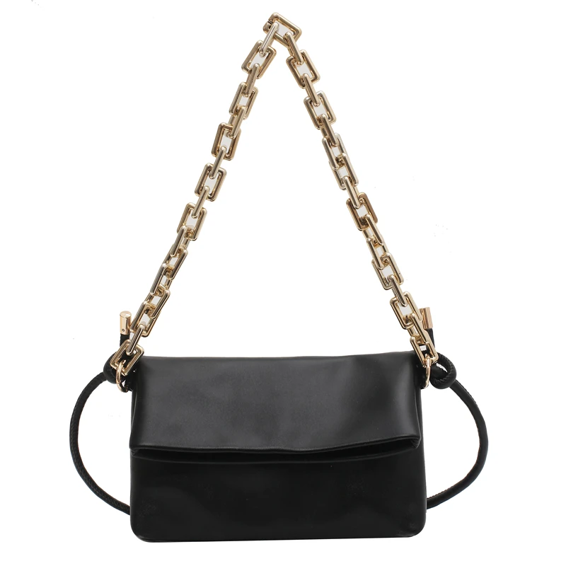 

Small Soft Leather Crossbody Bag for Women 2021 Spring Luxury Branded Acrylic Chain Designer Shoulder Handbags Women's Trendy
