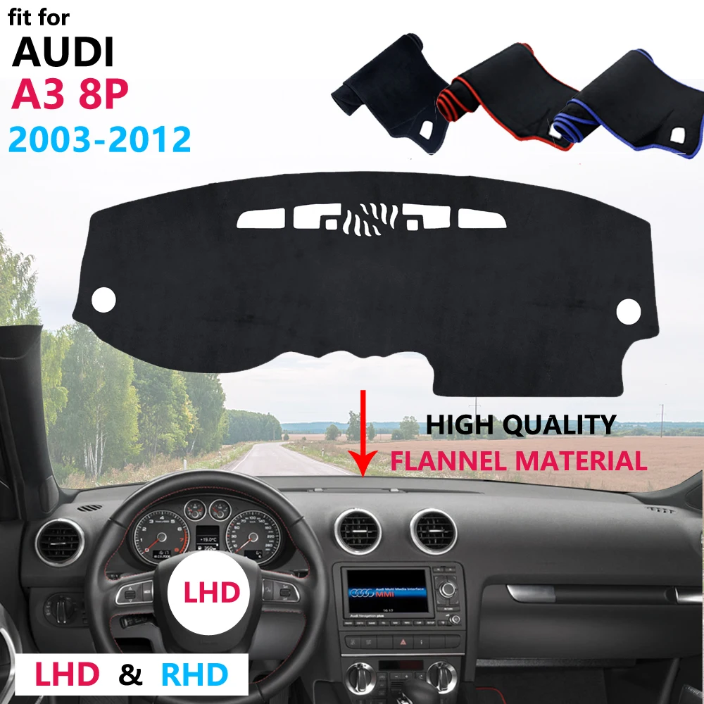 Для Audi A3 8P 2003 2004 2005 2006 2007 2008 2009 2010 2011 2012 крышка приборной панели защитная накладка
