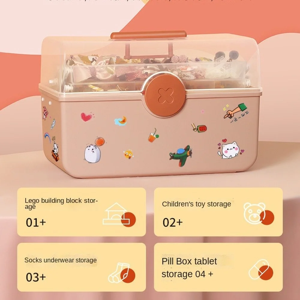 Girl Hair Accessories Storage Box Children's Baby Hairpin Rubber Band Head Jewelry Rope Organizer Case | Дом и сад