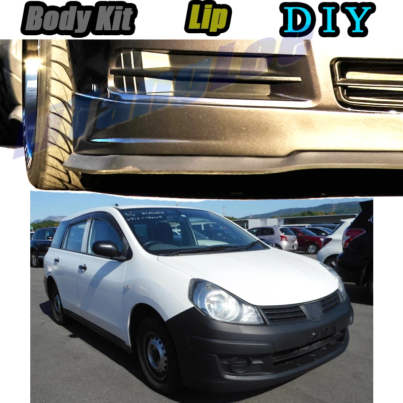 

Car Bumper Lip Front Spoiler Skirt Deflector For Nissan AD Van Y12 2005~2017 Tune Car Modified Body Kit VIP Hella Flush Lips