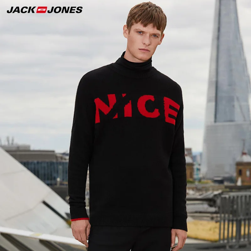 Мужской шерстяной трикотажный свитер Jack Jones | 218325509|Джемперы|