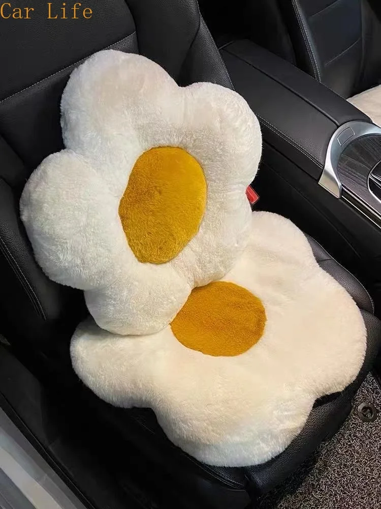 

Подушка для автомобильного сиденья Ins, подушка в виде яйца, четыре сезона, одинарная милая плюшевая подушка для женщин и девушек