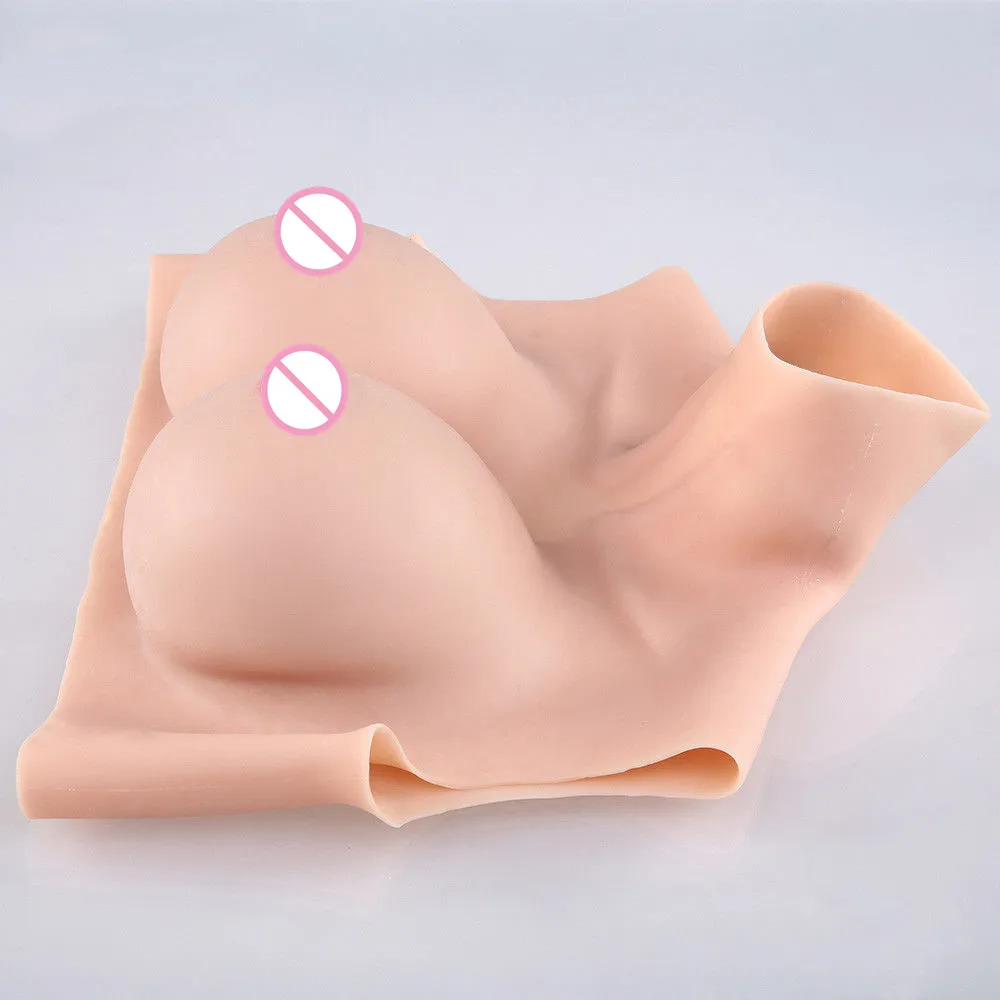 Chic E Cup Halfbody Silicone Breast Forms Clothes TG CD Artificial Boobs Enhancer Lingerie 2000g Color Beige Top Selling Product