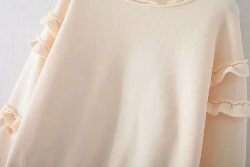 Женские Модные Повседневные свитера ярких цветов с кружевными рукавами и