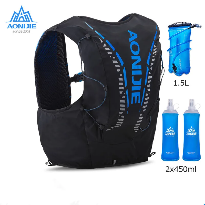 AONIJIE C962 12L Lightweight Ultra Vest Pack Bag Hydration Backpack Soft Water Bladder Flask Hiking Trail Running Marathon Race