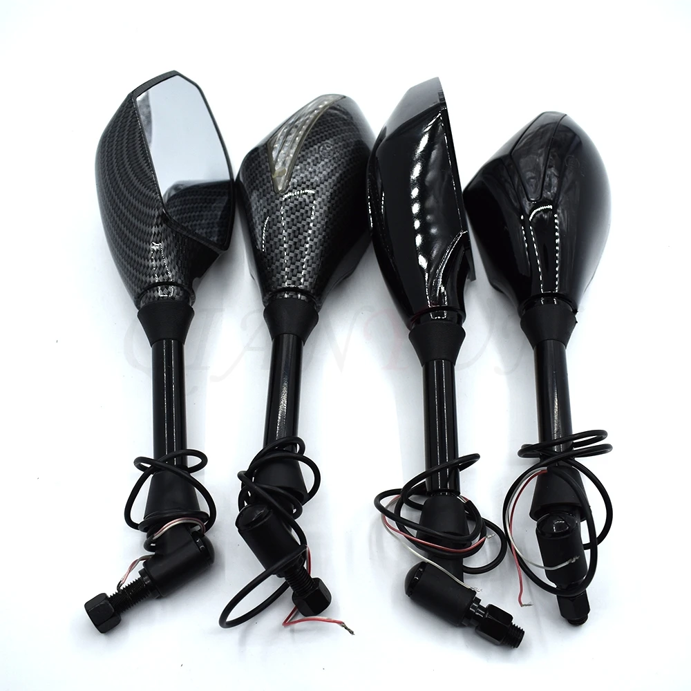 

Universal Motorcycle mirrors Carbon Fiber LED Turn Signals Rearview Mirrors For BMW K1600 K 1200 1300 S/R/GT R1200R/S/GS