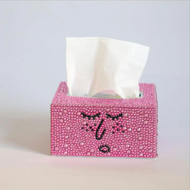 Алмазная живопись особой формы искусственная коробка для салфеток хранения