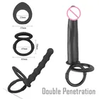 Для пар телефон ремень на пенис мужской вибратор двойное проникновение секс-игрушки