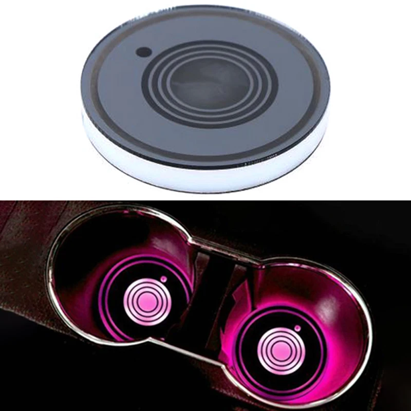 

Стакан со светодиодами площадку автомобильные аксессуары светильник крышки интерьера светильник s 7 Цвета автомобильные аксессуары интерь...